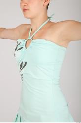 Whole Body Breast Woman Casual Dress Slim Studio photo references